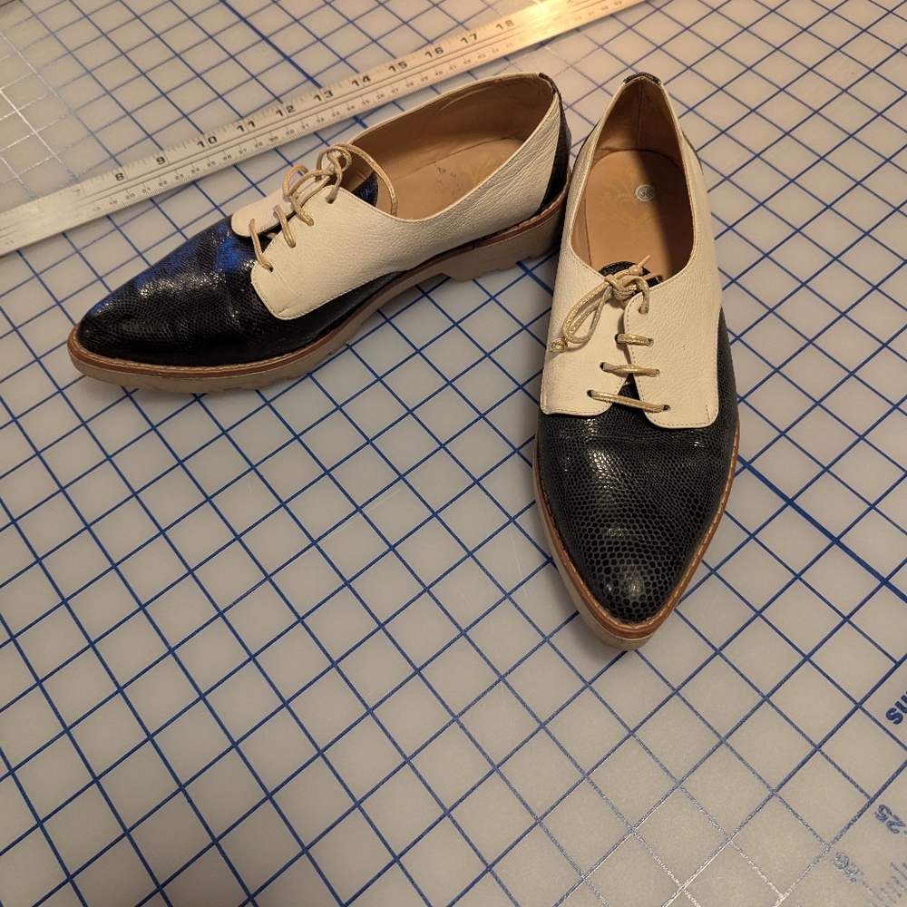 Black and White Oxford Shoes